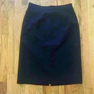 Vintage Sag Harbor Black 100% Wool Pencil Skirt Size 12 Classic Career Interview